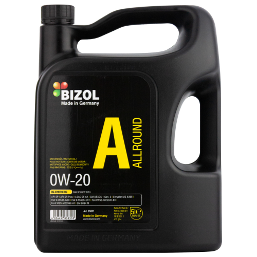 85831 BIZOL НС-синт. мот.масло Allround 0W-20 SP GF-6A (5л) - 5 л 85831 BIZOL НС-синт. мот.масло Allround 0W-20 SP GF-6A (5л) - 5 л