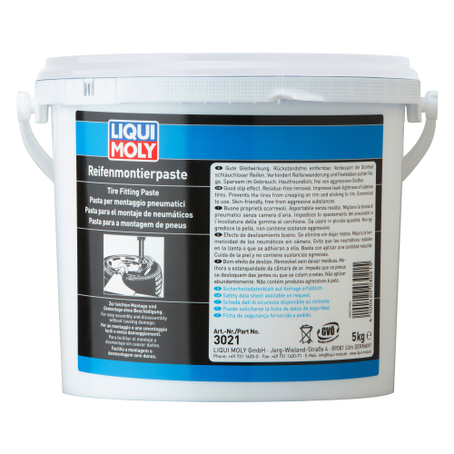 3021 LiquiMoly Монтажн.паста д/колес Reifenmontierpaste (5кг) - 5 кг 3021 LiquiMoly Монтажн.паста д/колес Reifenmontierpaste (5кг) - 5 кг