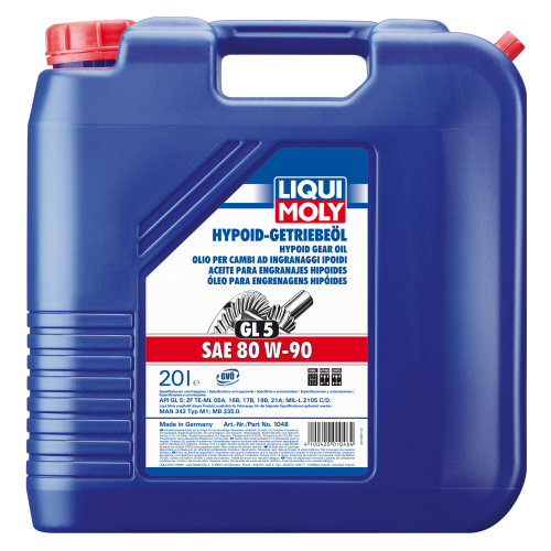 1048 LiquiMoly Мин. тр.масло Hypoid-Getriebeoil 80W-90 GL-5 (20л) - 20 л 1048 LiquiMoly Мин. тр.масло Hypoid-Getriebeoil 80W-90 GL-5 (20л) - 20 л