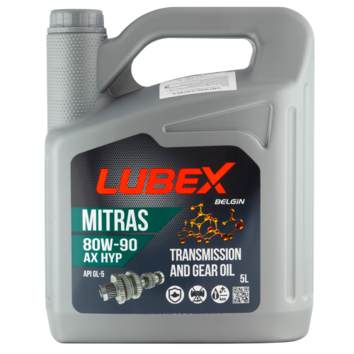 L020-0882-0405 LUBEX Мин. тр.масло MITRAS AX HYP 80W-90 GL-5 (5л) - 5 л L020-0882-0405 LUBEX Мин. тр.масло MITRAS AX HYP 80W-90 GL-5 (5л) - 5 л