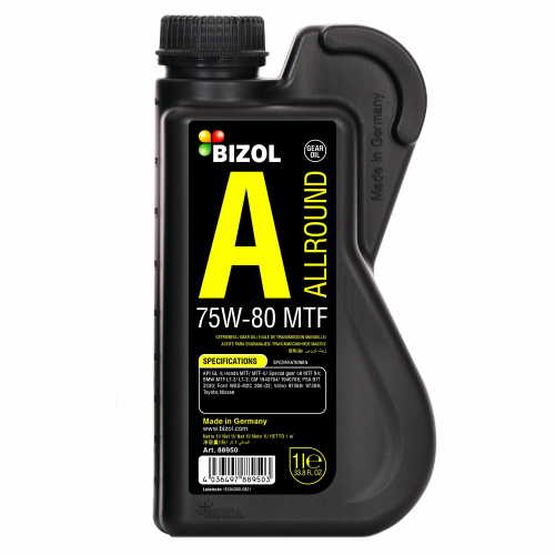 88950 BIZOL Синт-ое тр.масло Allround Gear Oil MTF 75W-80 (1л) - 1 л 88950 BIZOL Синт-ое тр.масло Allround Gear Oil MTF 75W-80 (1л) - 1 л