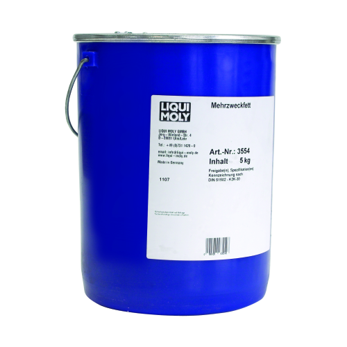 3554 LiquiMoly Смазка д/карданных крестовин и подшипников Mehrzweckfett (5кг) - 5 кг 3554 LiquiMoly Смазка д/карданных крестовин и подшипников Mehrzweckfett (5кг) - 5 кг