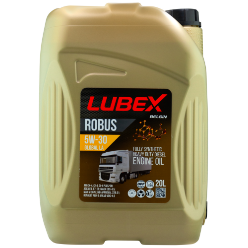L019-0764-0020 LUBEX Синт-ое мот.масло ROBUS GLOBAL LA 5W-30 CK-4/SN Plus/CI-4/CJ-4 E6/E7/E9 (20л) - 20 л L019-0764-0020 LUBEX Синт-ое мот.масло ROBUS GLOBAL LA 5W-30 CK-4/SN Plus/CI-4/CJ-4 E6/E7/E9 (20л) - 20 л