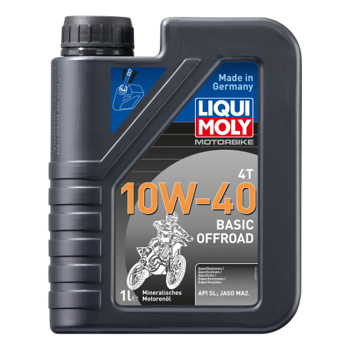 3059 LiquiMoly Мин. мот.масло д/4-т.мотоц. Motorbike 4T Basic Offroad 10W-40 SN Plus MA2 (1л) - 1 л 3059 LiquiMoly Мин. мот.масло д/4-т.мотоц. Motorbike 4T Basic Offroad 10W-40 SN Plus MA2 (1л) - 1 л