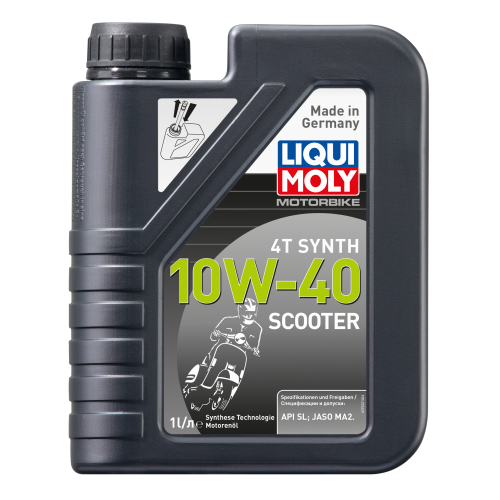 7522 LiquiMoly НС-синт. мот.масло д/скутеров Motorbike 4T Synth Scooter 10W-40 SN Plus MA2 (1л) - 1 л 7522 LiquiMoly НС-синт. мот.масло д/скутеров Motorbike 4T Synth Scooter 10W-40 SN Plus MA2 (1л) - 1 л