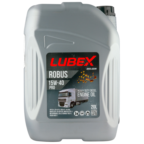 L019-0773-0020 LUBEX Мин. мот.масло ROBUS PRO 15W-40 CH-4/CI-4/SL A3/B4/E7 (20л) - 20 л L019-0773-0020 LUBEX Мин. мот.масло ROBUS PRO 15W-40 CH-4/CI-4/SL A3/B4/E7 (20л) - 20 л