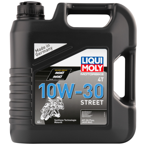 1688 LiquiMoly НС-синт. мот.масло д/4-т.мотоц. Motorbike 4T Street 10W-30 SN Plus MA2 (4л) - 4 л 1688 LiquiMoly НС-синт. мот.масло д/4-т.мотоц. Motorbike 4T Street 10W-30 SN Plus MA2 (4л) - 4 л