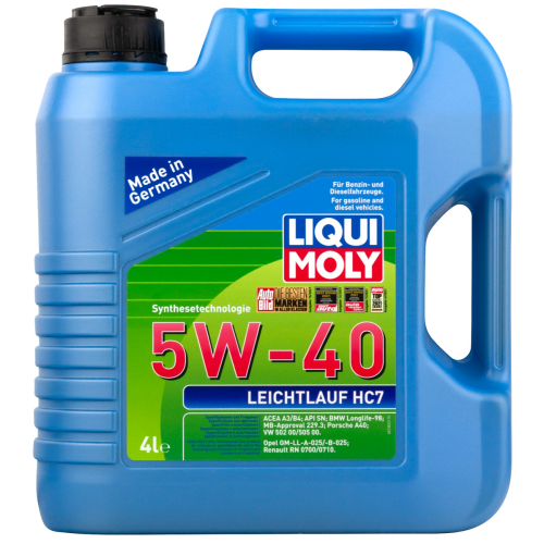 1382 LiquiMoly НС-синт. мот.масло Leichtlauf HC 7 5W-40 SN A3/B4 (4л) - 4 л 1382 LiquiMoly НС-синт. мот.масло Leichtlauf HC 7 5W-40 SN A3/B4 (4л) - 4 л