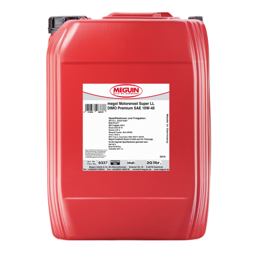 6337 Meguin НС-синт. мот.масло Megol Motorenoel Super LL DIMO Premium 10W-40 CI-4 E4/E7 (20л) - 20 л 6337 Meguin НС-синт. мот.масло Megol Motorenoel Super LL DIMO Premium 10W-40 CI-4 E4/E7 (20л) - 20 л