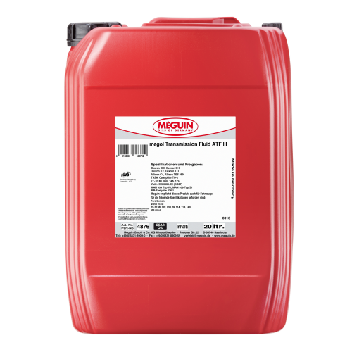 4876 Meguin НС-синт. тр.масло д/АКПП Megol Transmission Fluid ATF III (20л) - 20 л 4876 Meguin НС-синт. тр.масло д/АКПП Megol Transmission Fluid ATF III (20л) - 20 л