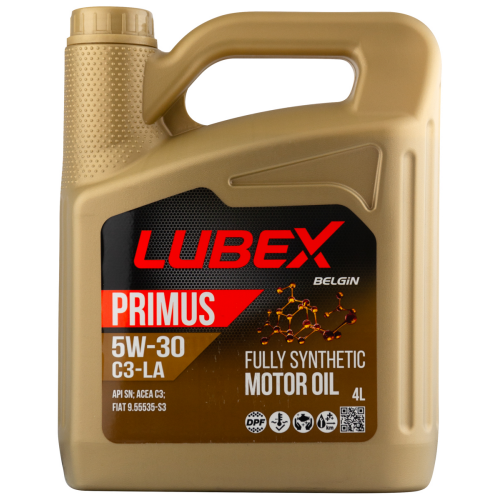 L034-1296-0404 LUBEX Синт-ое мот.масло PRIMUS C3-LA 5W-30 SN C3 (4л) - 4 л L034-1296-0404 LUBEX Синт-ое мот.масло PRIMUS C3-LA 5W-30 SN C3 (4л) - 4 л