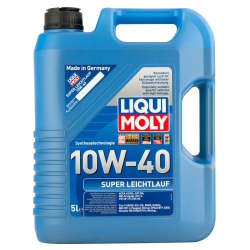 9505 LiquiMoly НС-синт. мот.масло Super Leichtlauf 10W-40 SN A3/B4 (5л) - 5 л 9505 LiquiMoly НС-синт. мот.масло Super Leichtlauf 10W-40 SN A3/B4 (5л) - 5 л
