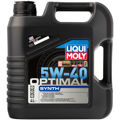 3926 LiquiMoly НС-синт. мот.масло Optimal Synth 5W-40 CF/SN A3/B4 (4л) - 4 л 3926 LiquiMoly НС-синт. мот.масло Optimal Synth 5W-40 CF/SN A3/B4 (4л) - 4 л