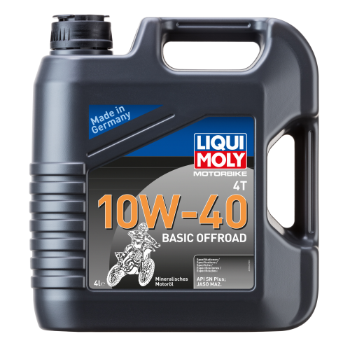 3062 LiquiMoly Мин. мот.масло д/4-т.мотоц. Motorbike 4T Basic Offroad 10W-40 SN Plus MA2 (4л) - 4 л 3062 LiquiMoly Мин. мот.масло д/4-т.мотоц. Motorbike 4T Basic Offroad 10W-40 SN Plus MA2 (4л) - 4 л
