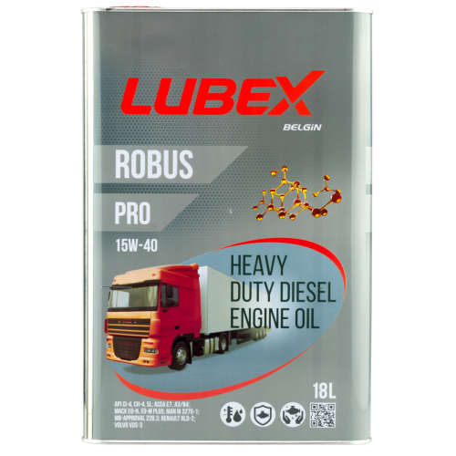 L019-0773-0018 LUBEX Мин. мот.масло ROBUS PRO 15W-40 CH-4/CI-4/SL A3/B4/E7 (18л) - 18 л L019-0773-0018 LUBEX Мин. мот.масло ROBUS PRO 15W-40 CH-4/CI-4/SL A3/B4/E7 (18л) - 18 л