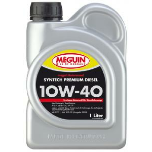 4340 Meguin НС-синт. мот.масло Megol Motorenoel Syntech Premium Diesel 10W-40 CF A3/B4 (1л) - 1 л 4340 Meguin НС-синт. мот.масло Megol Motorenoel Syntech Premium Diesel 10W-40 CF A3/B4 (1л) - 1 л