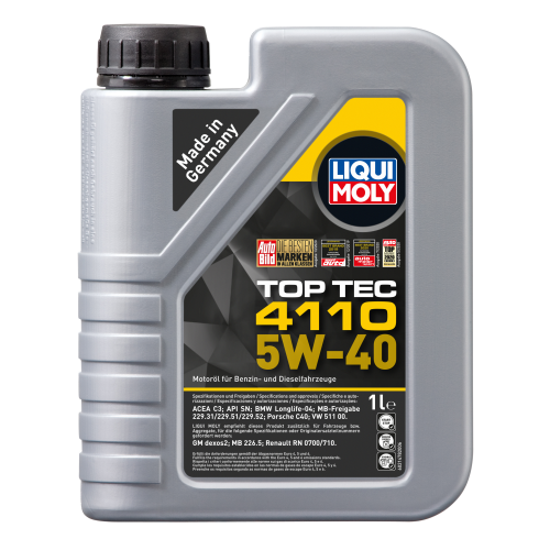 21478 LiquiMoly НС-синт. мот.масло Top Tec 4110 5W-40 SN C3 (1л) - 1 л