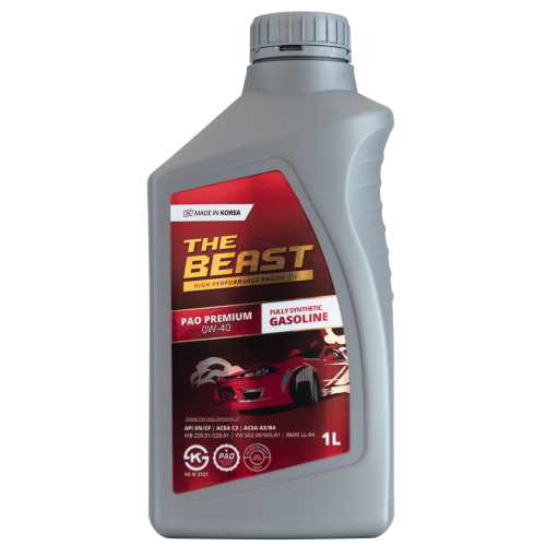 E0111L01U1 THE BEAST Синт-ое мот.масло PAO PREMIUM 0W-40 (1л) - 1 л E0111L01U1 THE BEAST Синт-ое мот.масло PAO PREMIUM 0W-40 (1л) - 1 л