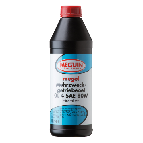 8609 Meguin Мин. тр.масло Megol Mehrzweck-Getriebeoel 80W GL-4 (1л) - 1 л 8609 Meguin Мин. тр.масло Megol Mehrzweck-Getriebeoel 80W GL-4 (1л) - 1 л