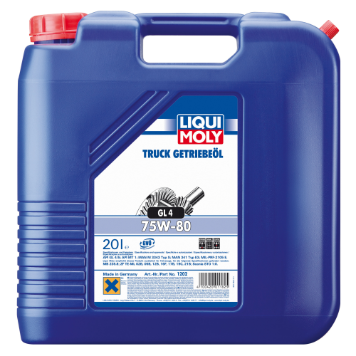 1202 LiquiMoly НС-синт. тр.масло Truck Getriebeoil 75W-80 GL-4 (20л) - 20 л 1202 LiquiMoly НС-синт. тр.масло Truck Getriebeoil 75W-80 GL-4 (20л) - 20 л