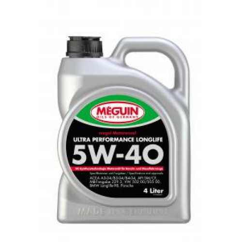 6486 Meguin НС-синт. мот.масло Megol Motorenoel Ultra Performance Longlife 5W-40 CF/SN B4/A3 (4л) - 4 л 6486 Meguin НС-синт. мот.масло Megol Motorenoel Ultra Performance Longlife 5W-40 CF/SN B4/A3 (4л) - 4 л
