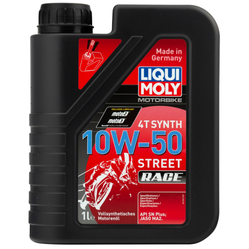 1502 LiquiMoly Синт-ое мот.масло д/4-т.мотоц. Motorbike 4T Synth Street Race 10W-50 SN Plus MA2 (1л) - 1 л 1502 LiquiMoly Синт-ое мот.масло д/4-т.мотоц. Motorbike 4T Synth Street Race 10W-50 SN Plus MA2 (1л) - 1 л