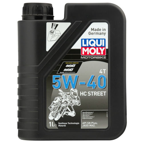 20750 LiquiMoly НС-синт. мот.масло д/4-т.мотоц. Motorbike 4T HC Street 5W-40 SN Plus MA2 (1л) - 1 л 20750 LiquiMoly НС-синт. мот.масло д/4-т.мотоц. Motorbike 4T HC Street 5W-40 SN Plus MA2 (1л) - 1 л