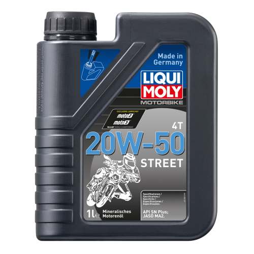 7632 LiquiMoly Мин. мот.масло д/4-т.мотоц. Motorbike 4T Street 20W-50 SN Plus MA2 (1л) - 1 л 7632 LiquiMoly Мин. мот.масло д/4-т.мотоц. Motorbike 4T Street 20W-50 SN Plus MA2 (1л) - 1 л