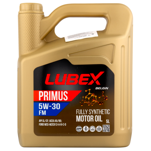 L034-1315-0405 LUBEX Синт. мот.масло PRIMUS FM 5W-30 CF/SL A5/B5 (5л) - 5 л L034-1315-0405 LUBEX Синт. мот.масло PRIMUS FM 5W-30 CF/SL A5/B5 (5л) - 5 л