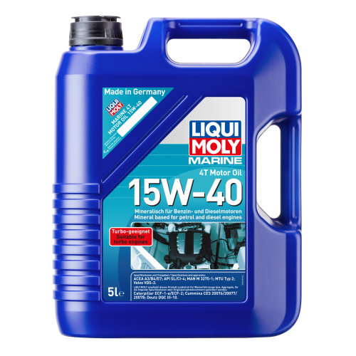 25016 LiquiMoly Мин. мот.масло д/лодок Marine 4T Motor Oil 15W-40 CI-4/SL A3/B4/E7 (5л) - 5 л 25016 LiquiMoly Мин. мот.масло д/лодок Marine 4T Motor Oil 15W-40 CI-4/SL A3/B4/E7 (5л) - 5 л